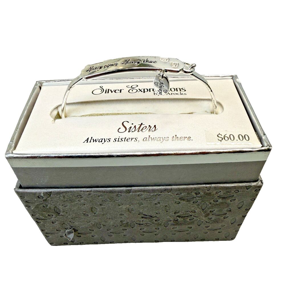 Silver Expressions By LArocks Sisters Always There Bracelet New In Box NIB